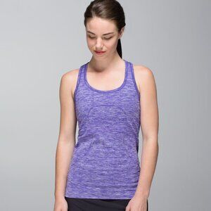Lululemon Run: Swiftly Tech Racerback Top Heathered Bruised Berry - Size 6 Shirt